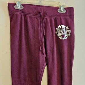 YOUTH TIE DYE PLUM COLORED JUSTICE SZ 12 SWEATS